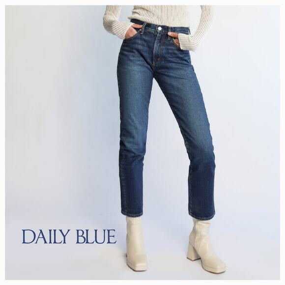 NWT Daily Blue Adriano Goldschmied Manya High Waisted Straight Leg Jeans Sz. 26 - Picture 1 of 15